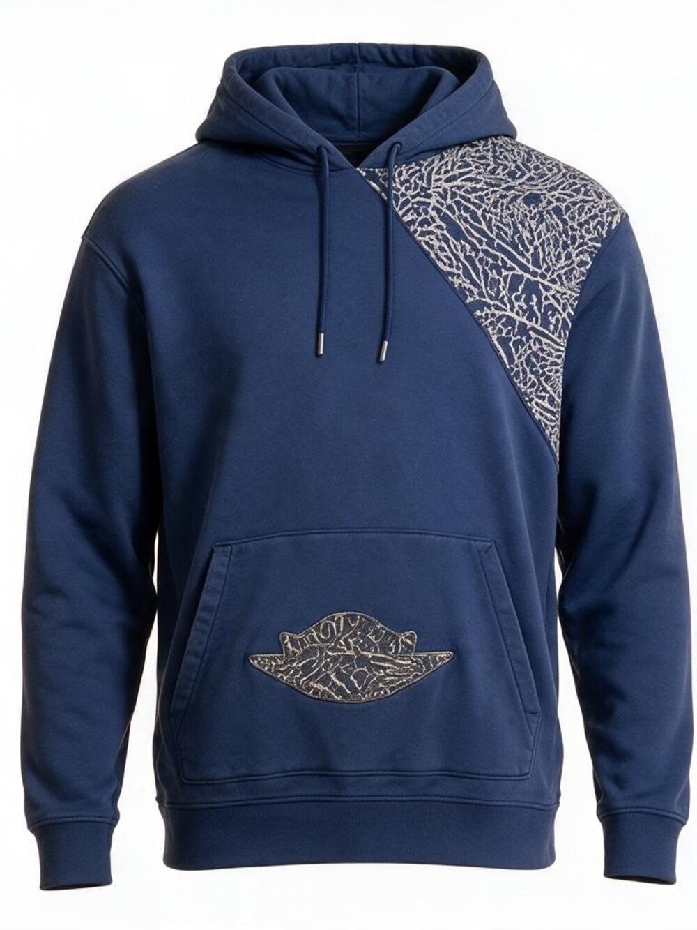 Jordan Hoodie Men's L Navy Elephant Print Cement Pullover